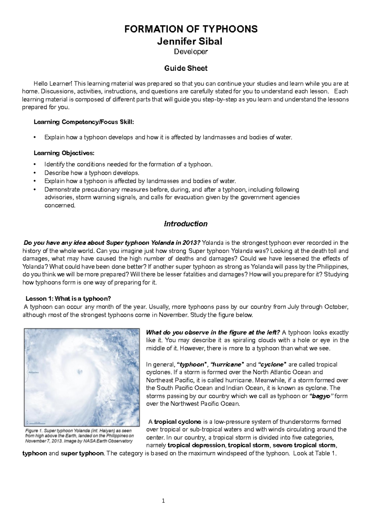 Sci-8 Q2 Typhoon Formation: Understanding Development and Impact - Studocu