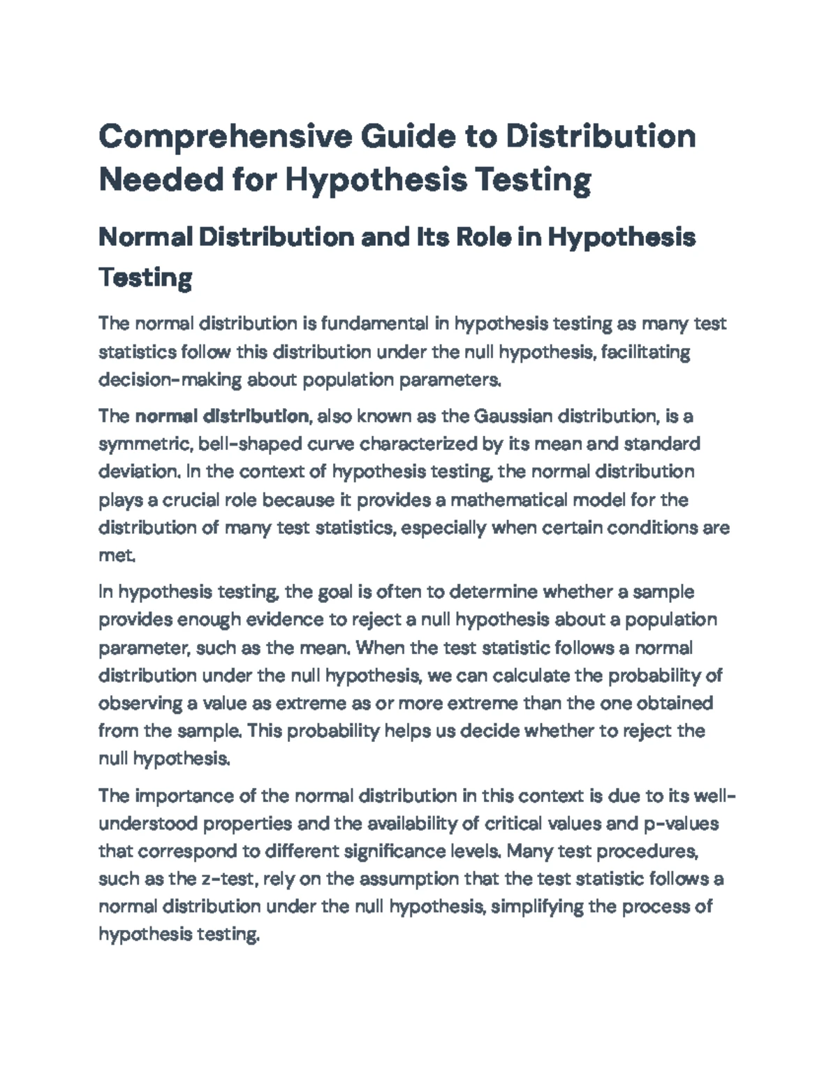 Comprehensive Guide to Hypothesis Testing for a Single Mean (Stats 101 ...