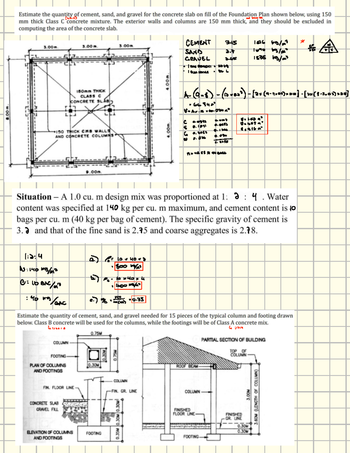 QS 1 - Estimating Cement, Sand, and Gravel for Concrete Slabs and ...