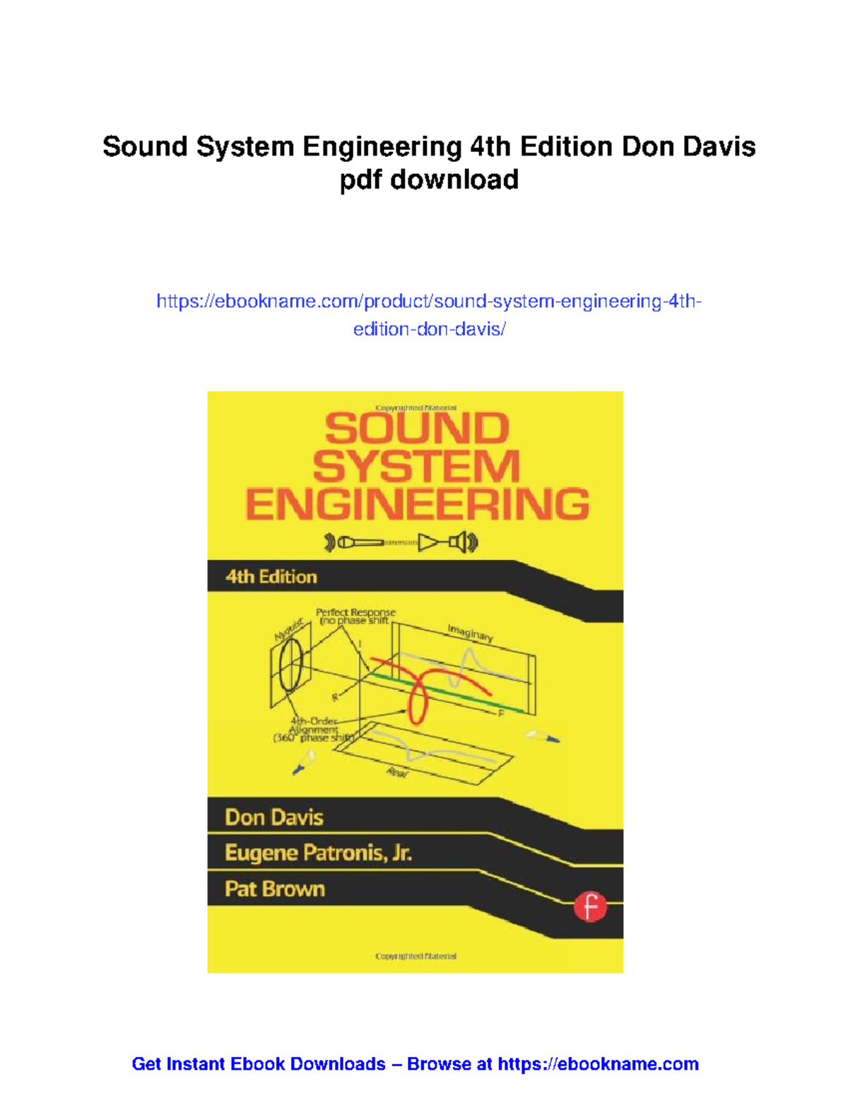 Sound System Engineering (4th Ed) by Don Davis - PDF Download Guide ...