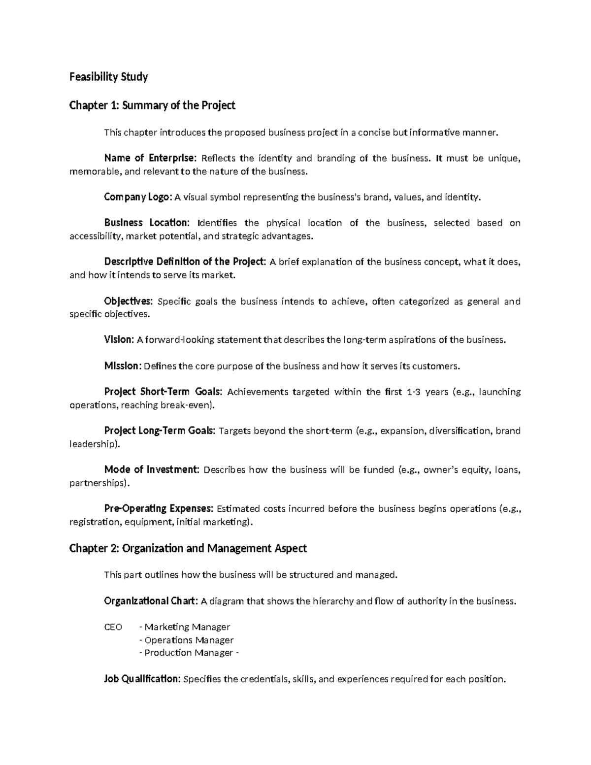AU-Feasibility Study Guide: Comprehensive Project Overview - Studocu