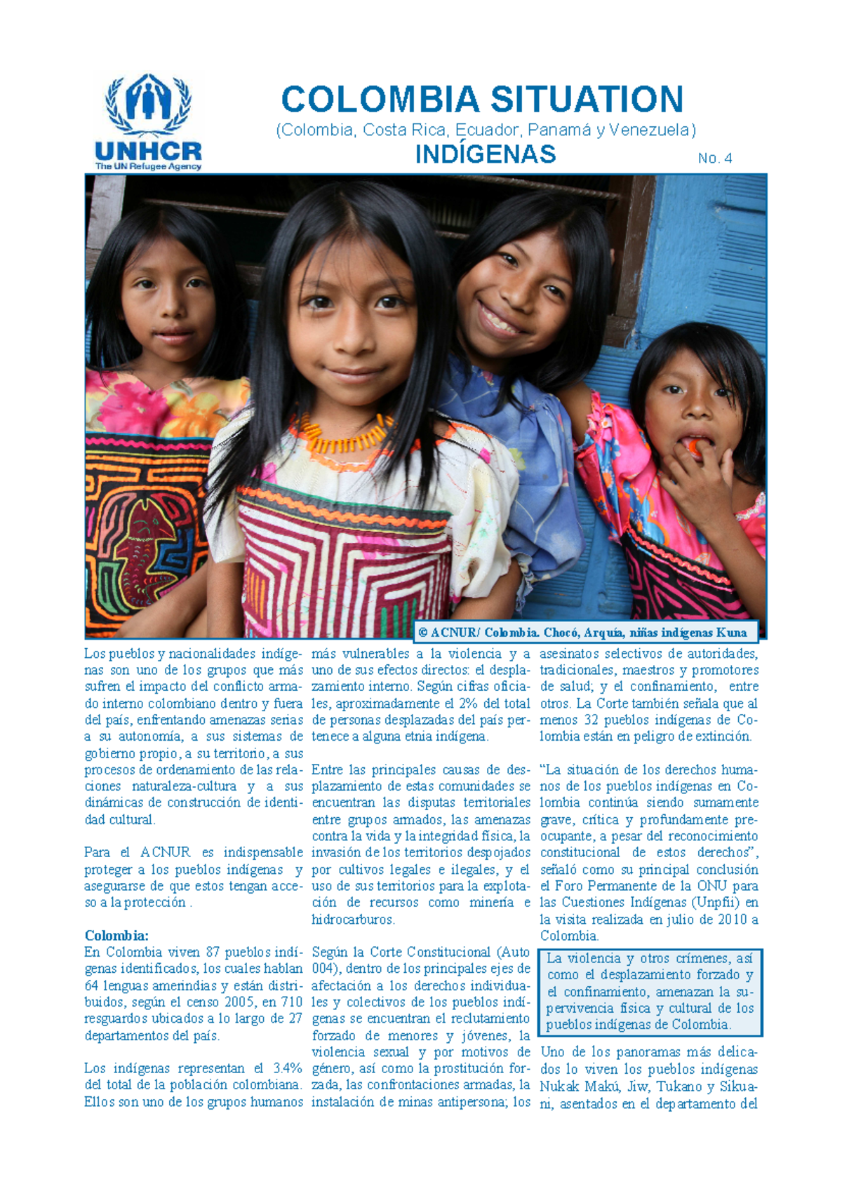 Situación de los Pueblos Indígenas en Colombia y Región Andina 2011 ...