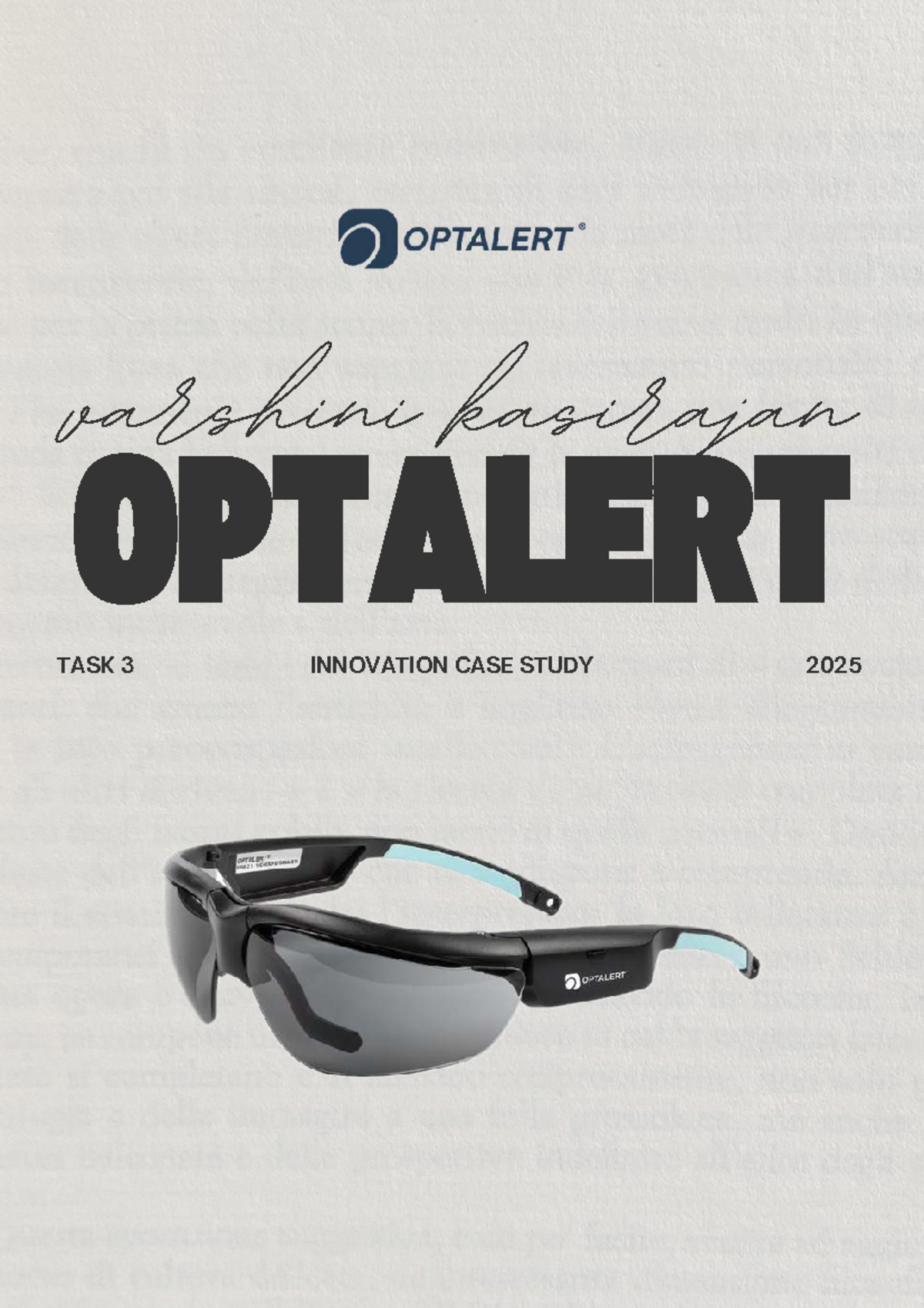 OPTALERT CHS VARSHINI KASIRAJAN 2025 INNOVATION CASE STUDY ANALYSIS ...