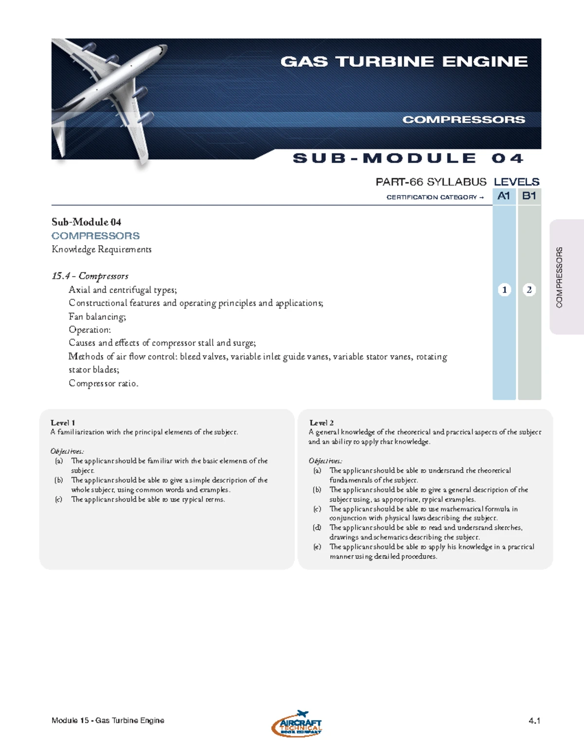 Gas Turbine Engines Module sub 7 - PART-66 SYLLABUS CERTIFICATION ...