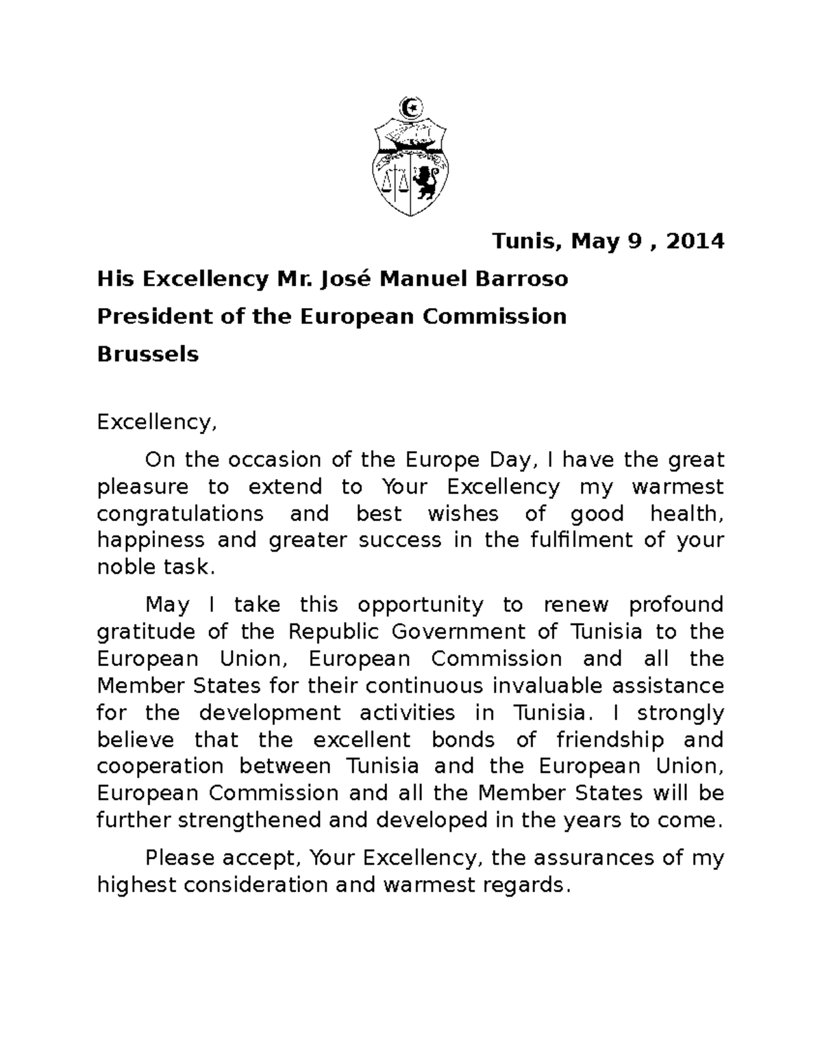 Diplomatic letter - Faculty of European Studies European Communication ...