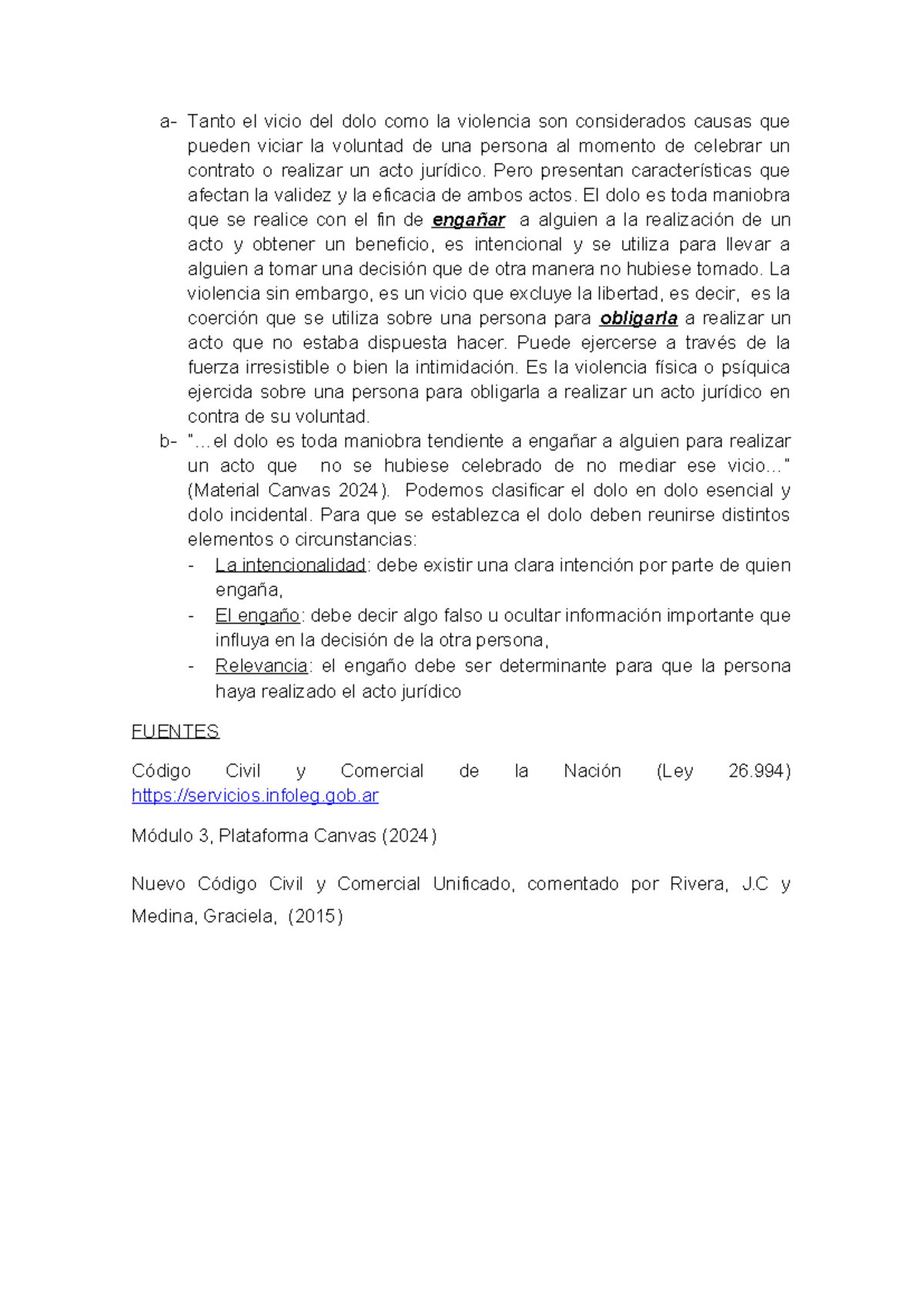 FORO TP3: Dolo y Violencia en la Validez de Actos Jurídicos - Studocu