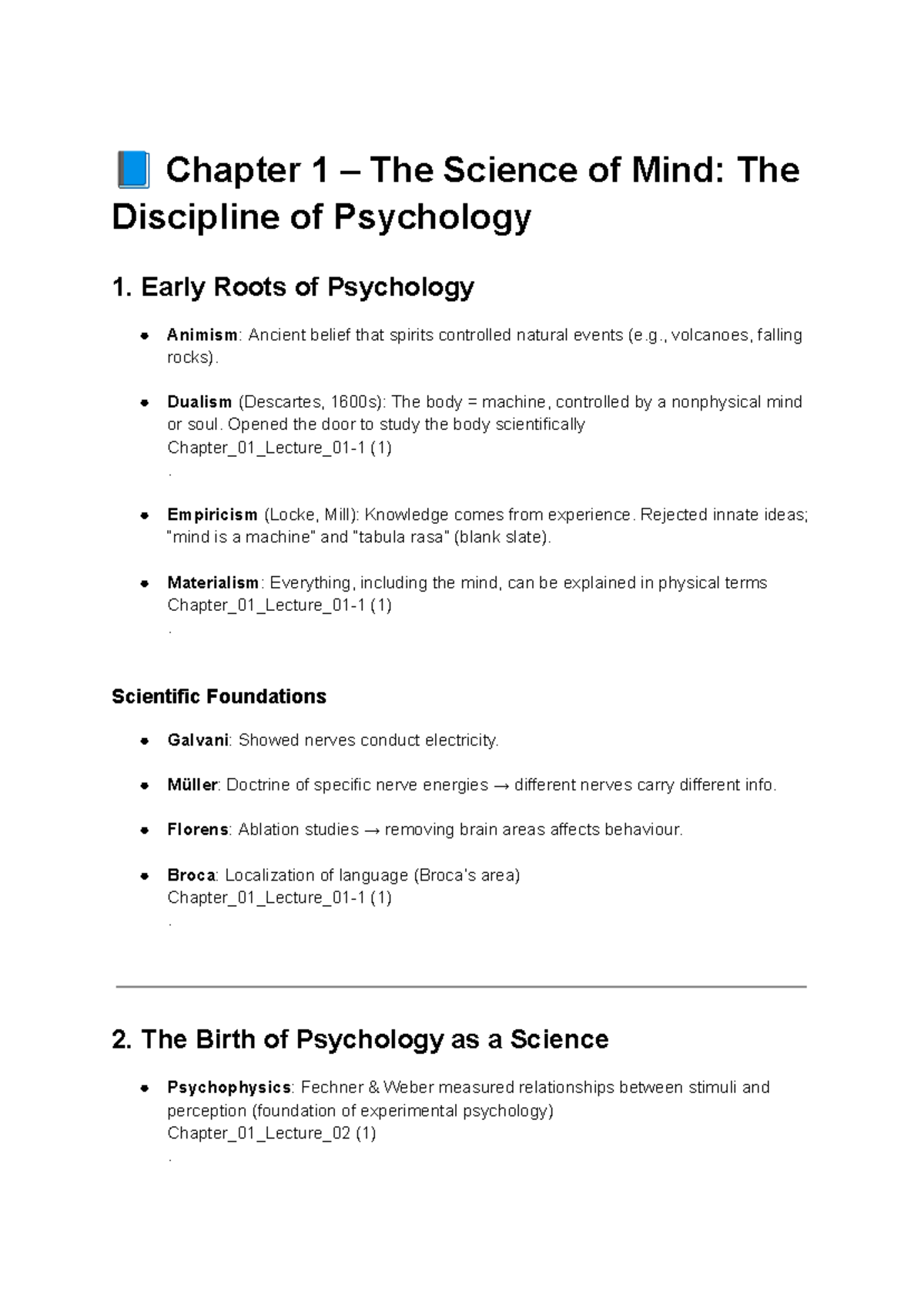 Chapter 1: The Science of Mind - Psychology Foundations and Key ...