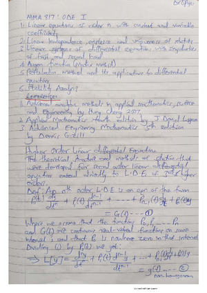 PDE lecture notes: Understanding partial differential equations - Studocu