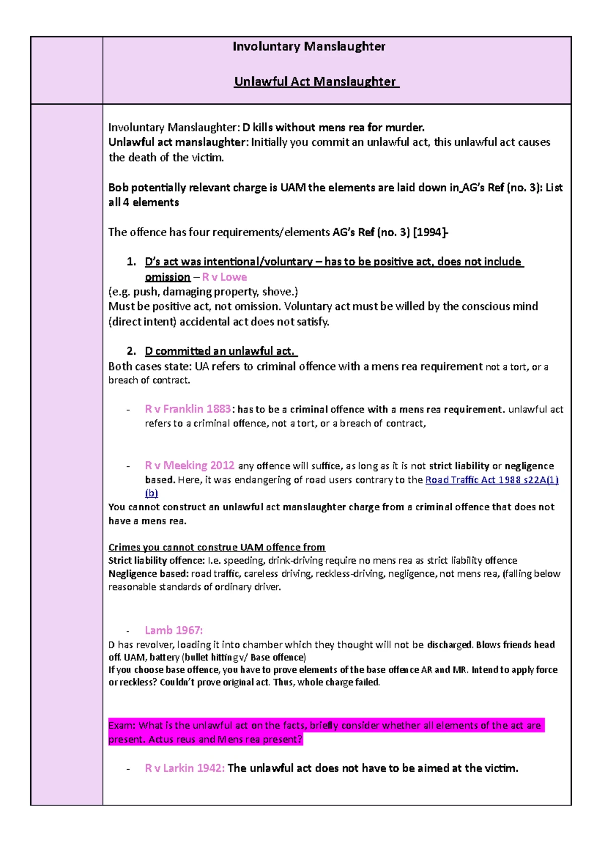 Criminal Offences Overview: Summary & Indictable Categories - Studocu