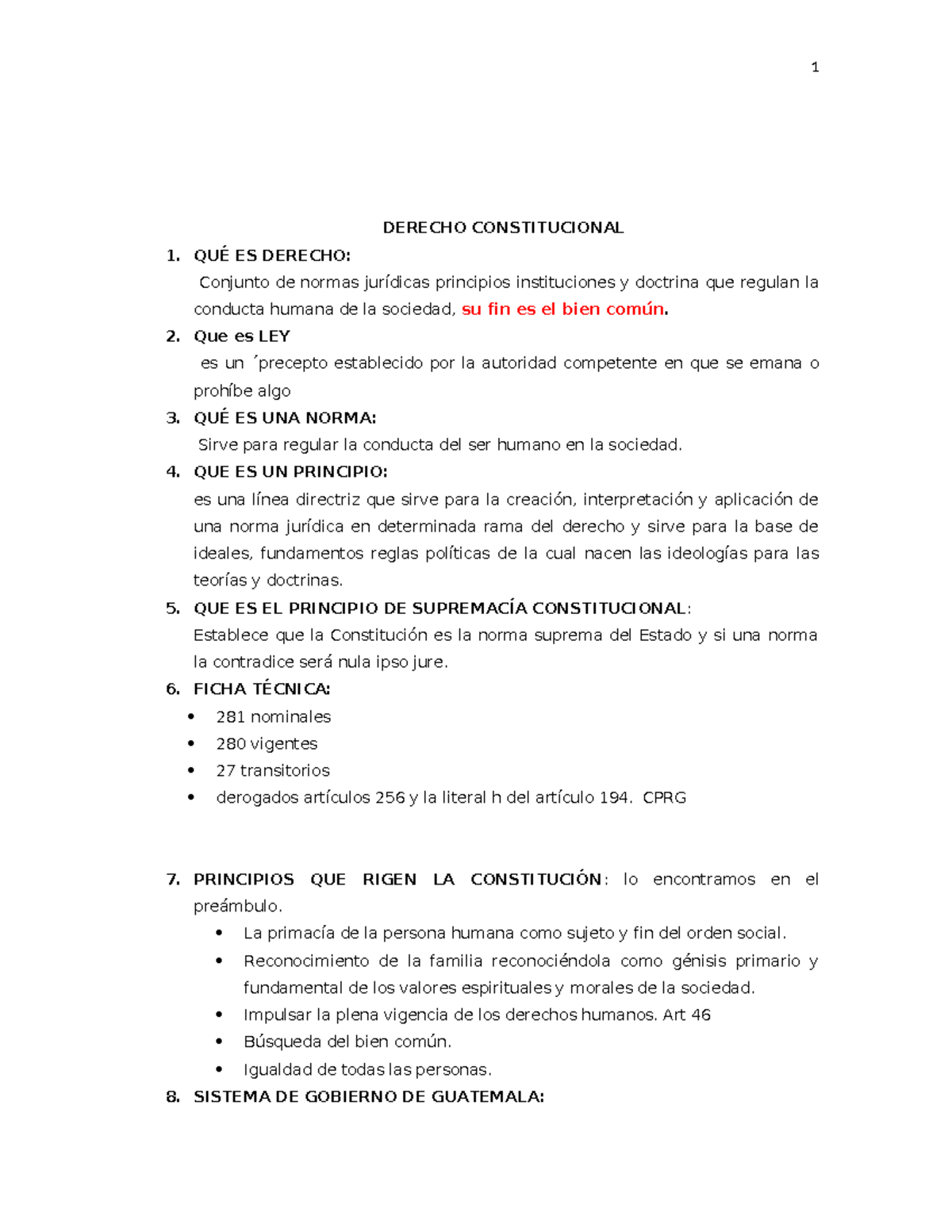 Cuestionario Constitucional MAG - Derecho Constitucional 1 - Studocu