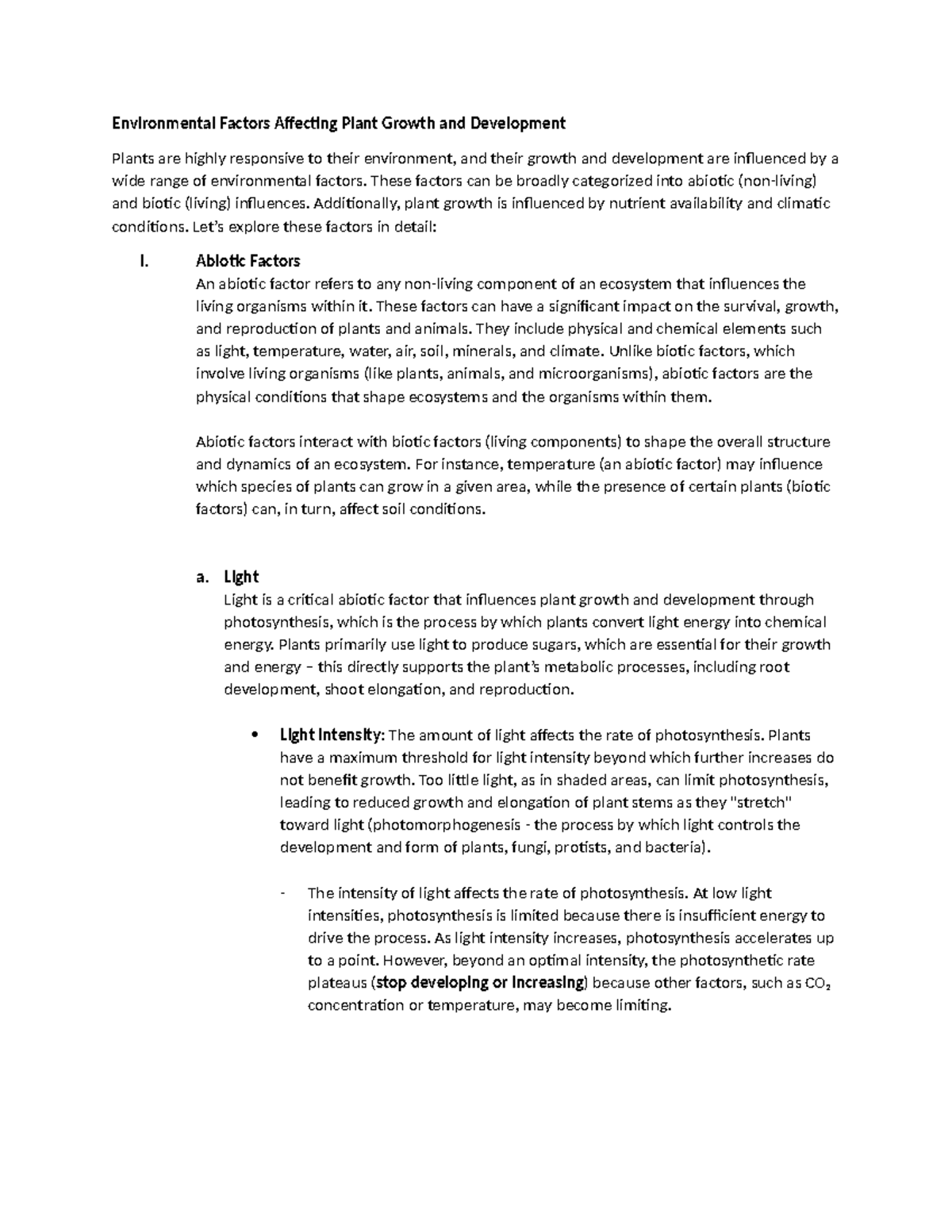 Environmental Factors Influencing Plant Growth: A Comprehensive Study ...