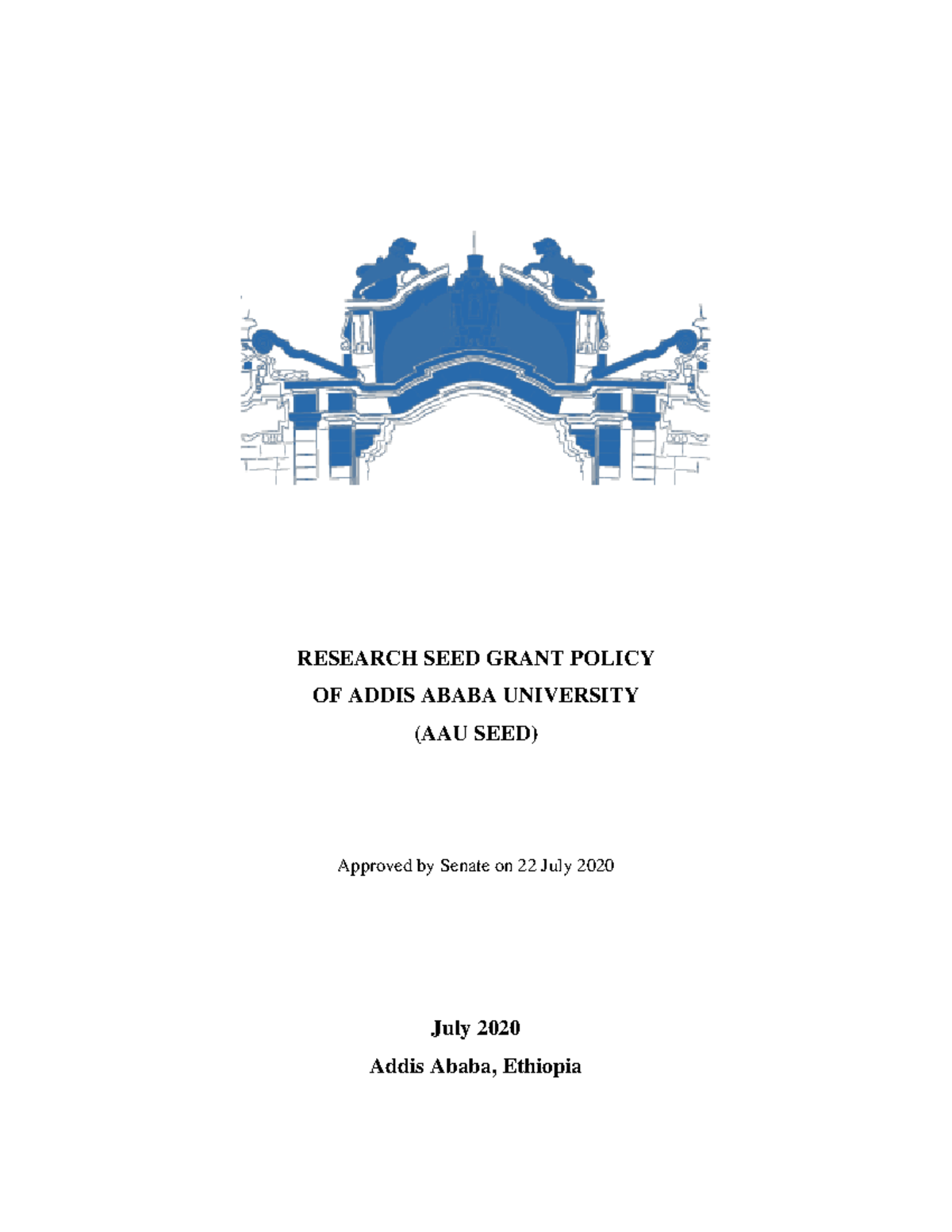 AAU SEED Research Grant Policy Guidelines (Revised: July 2020) - Studocu