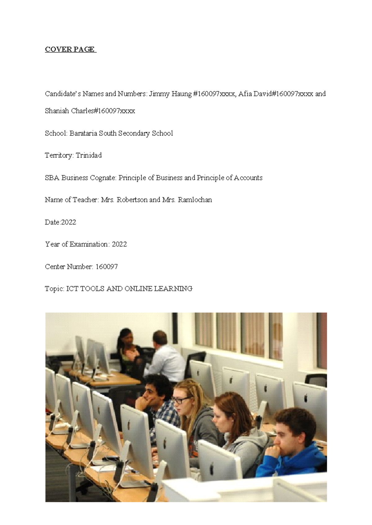 SBA Report: Exploring ICT Tools in Online Learning (Principle of ...