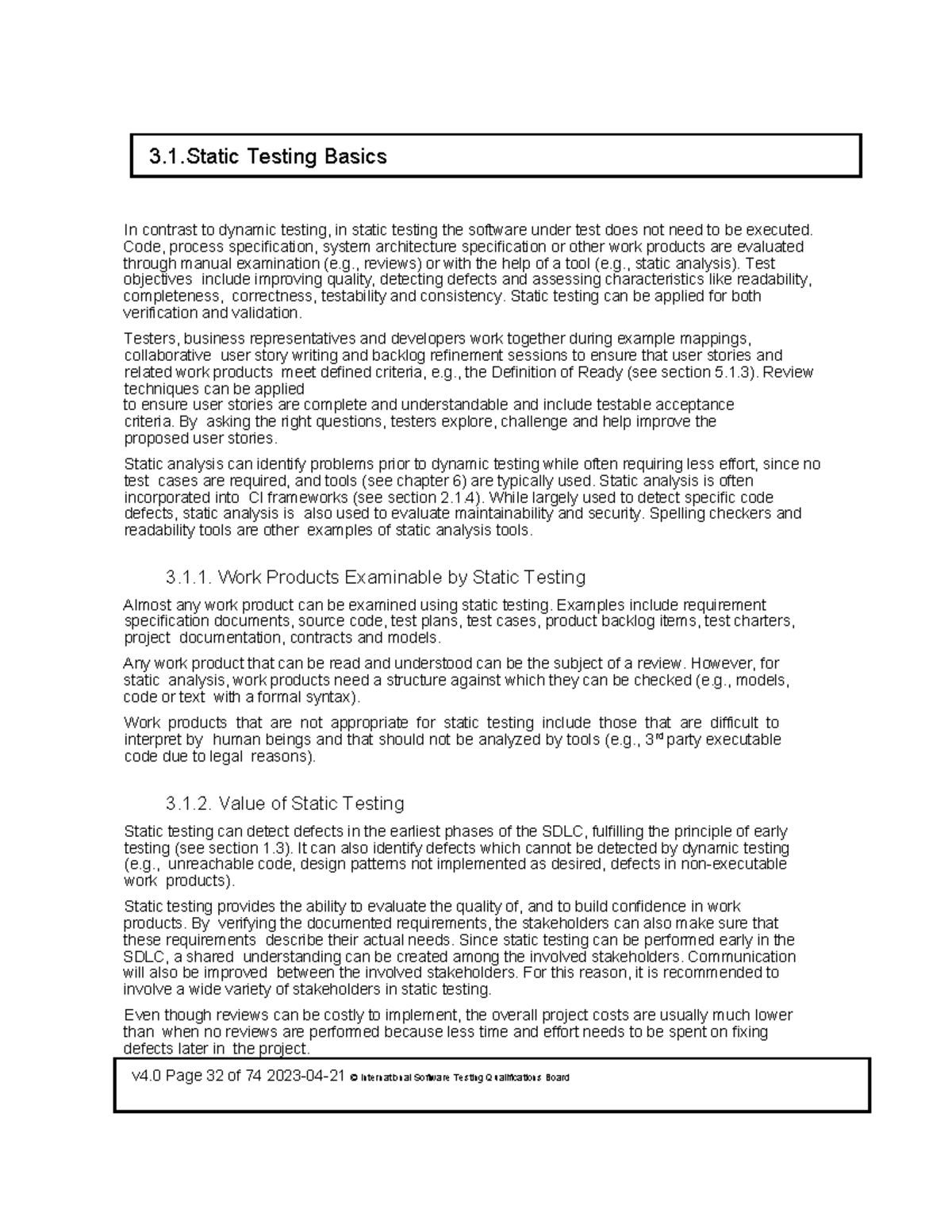 Static Testing and Reviews: Understanding Benefits and Processes (CS101 ...
