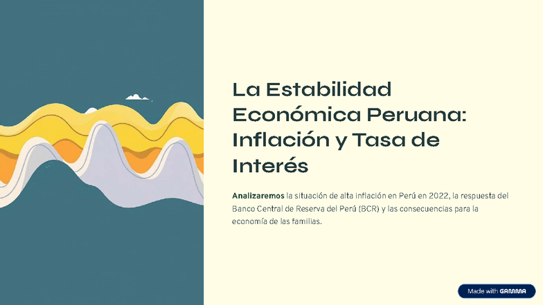 Análisis de la Inflación y Tasa de Interés en Perú 2022 - Studocu