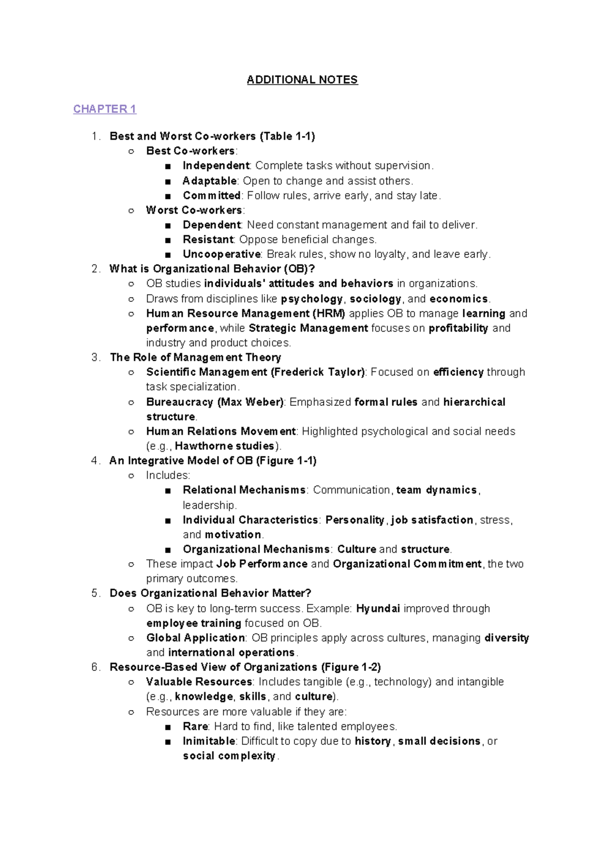 ORGS 301 Midterm Exam Study Notes: Key Concepts & Theories - Studocu