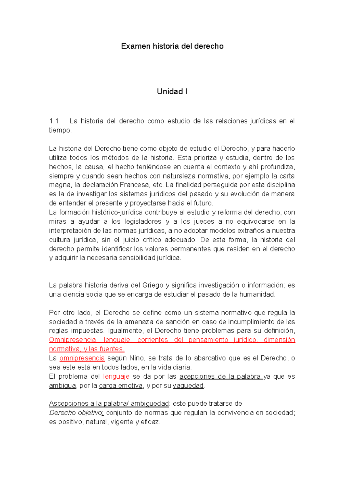 Examen de Historia del Derecho (HIST 101) - Moreno - Document Preview