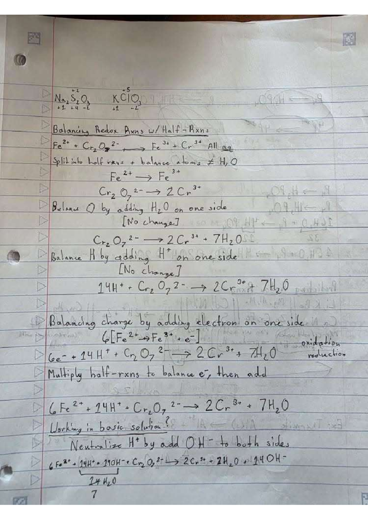 Balancing Redox Reactions: Half-Reaction Method Analysis (Course Code ...