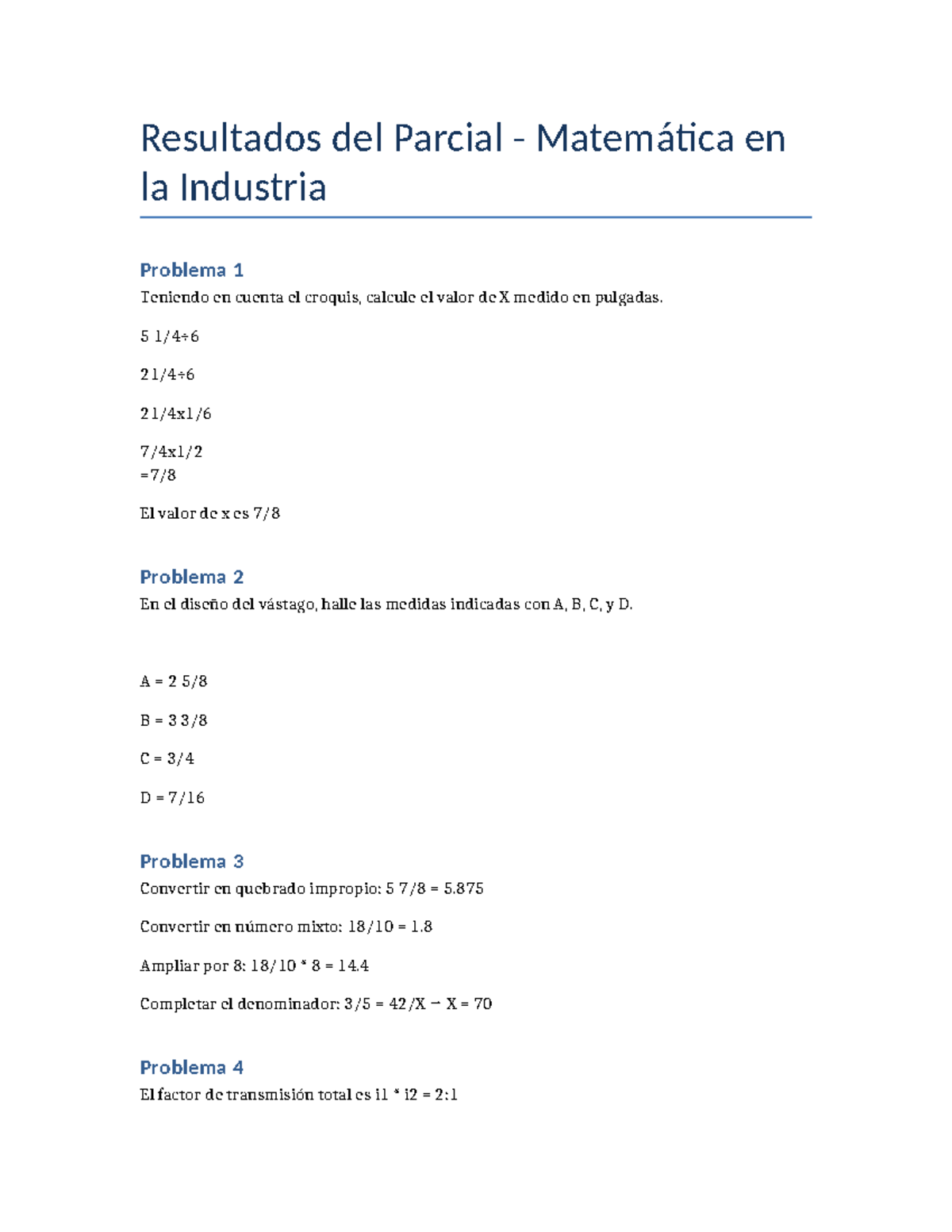 Resultados Parcial Mate Industria - Problemas y Soluciones Matemáticas ...