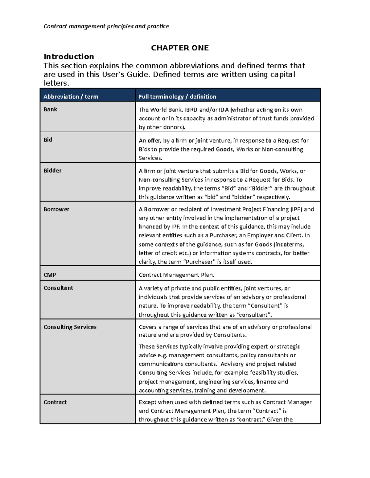 Chapter 1: Introduction to Common Abbreviations and Terms in User Guide ...