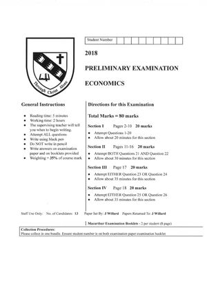 2018 HSC Economics - Yearly Exam Practice Paper - Studocu