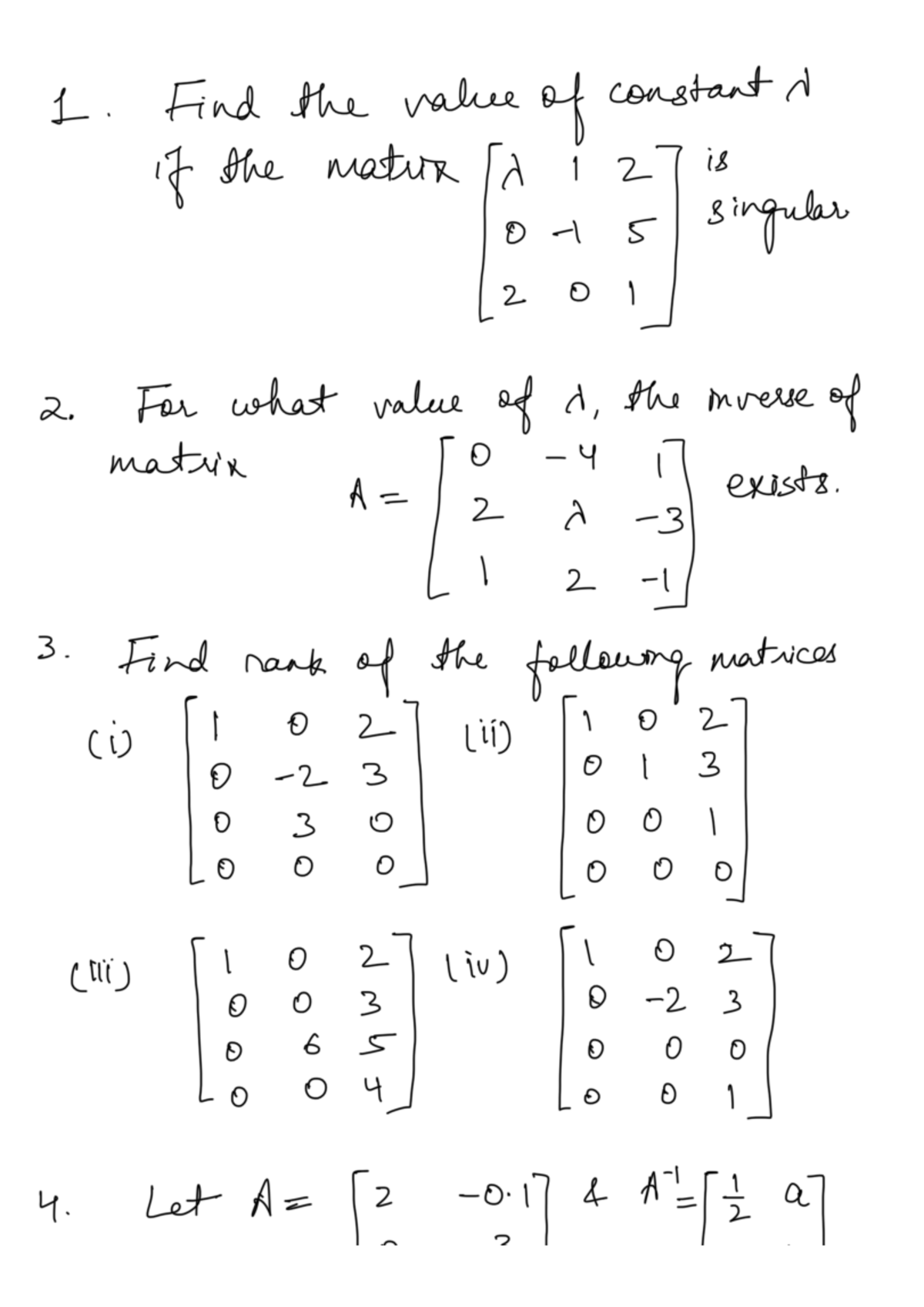 Assignment 1 EM1 2023-24: Matrix Rank and Constants Analysis - Studocu