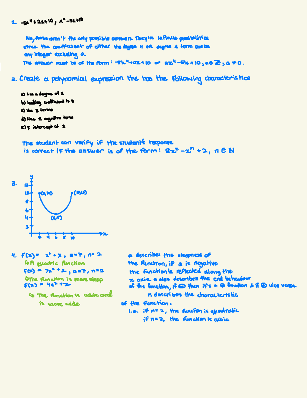 Math Assignment 3.12: Polynomial Functions and Their Characteristics ...