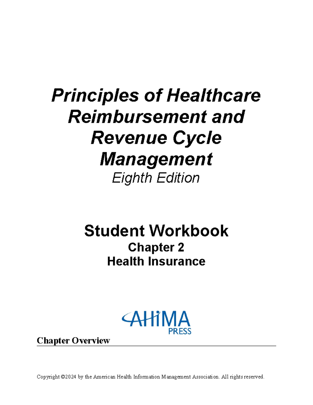 Ch02 - Practical Scenarios in Health Insurance: A Student Workbook ...