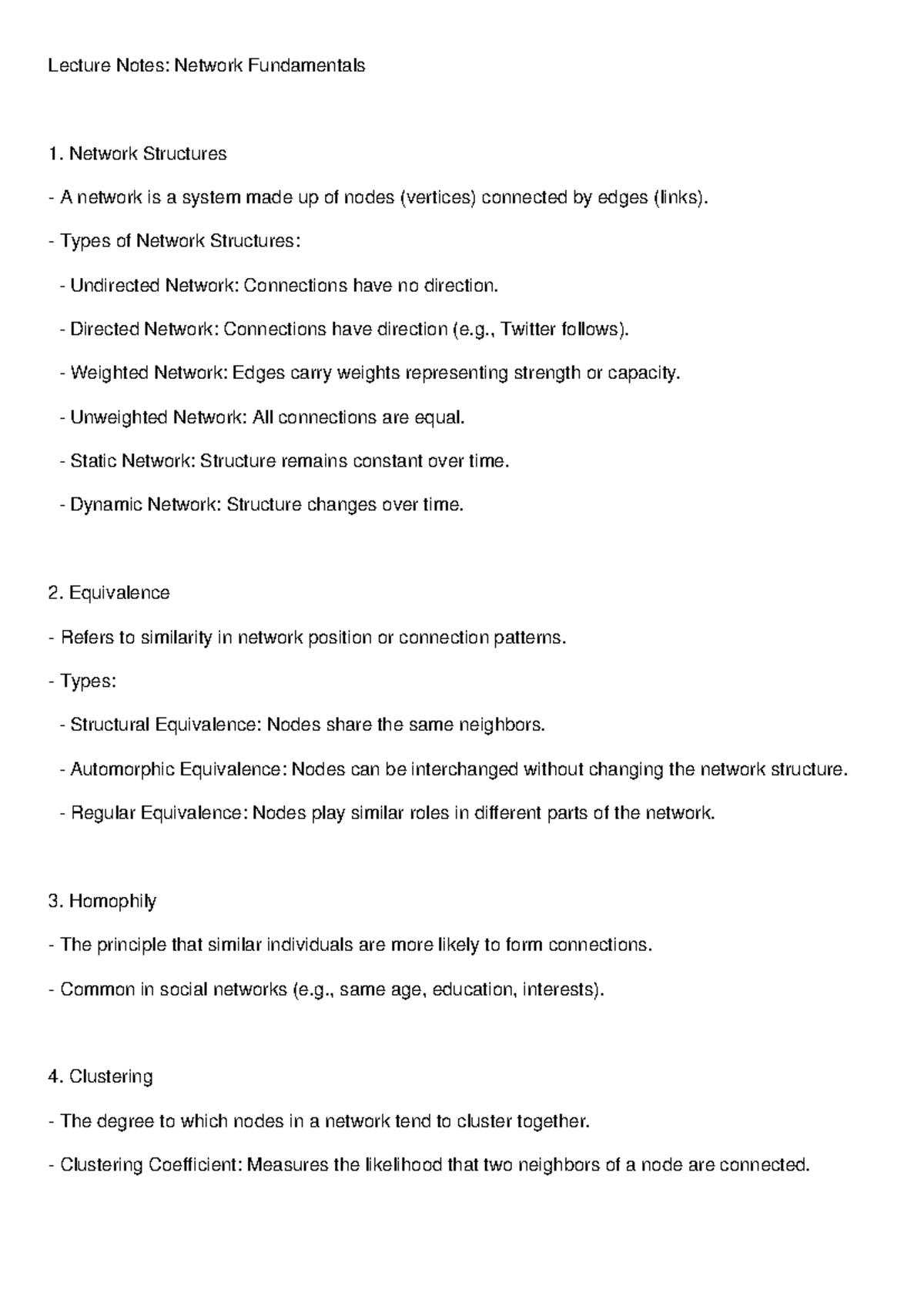 Lecture Notes: Network Fundamentals (Course Code: NF101) - Studocu