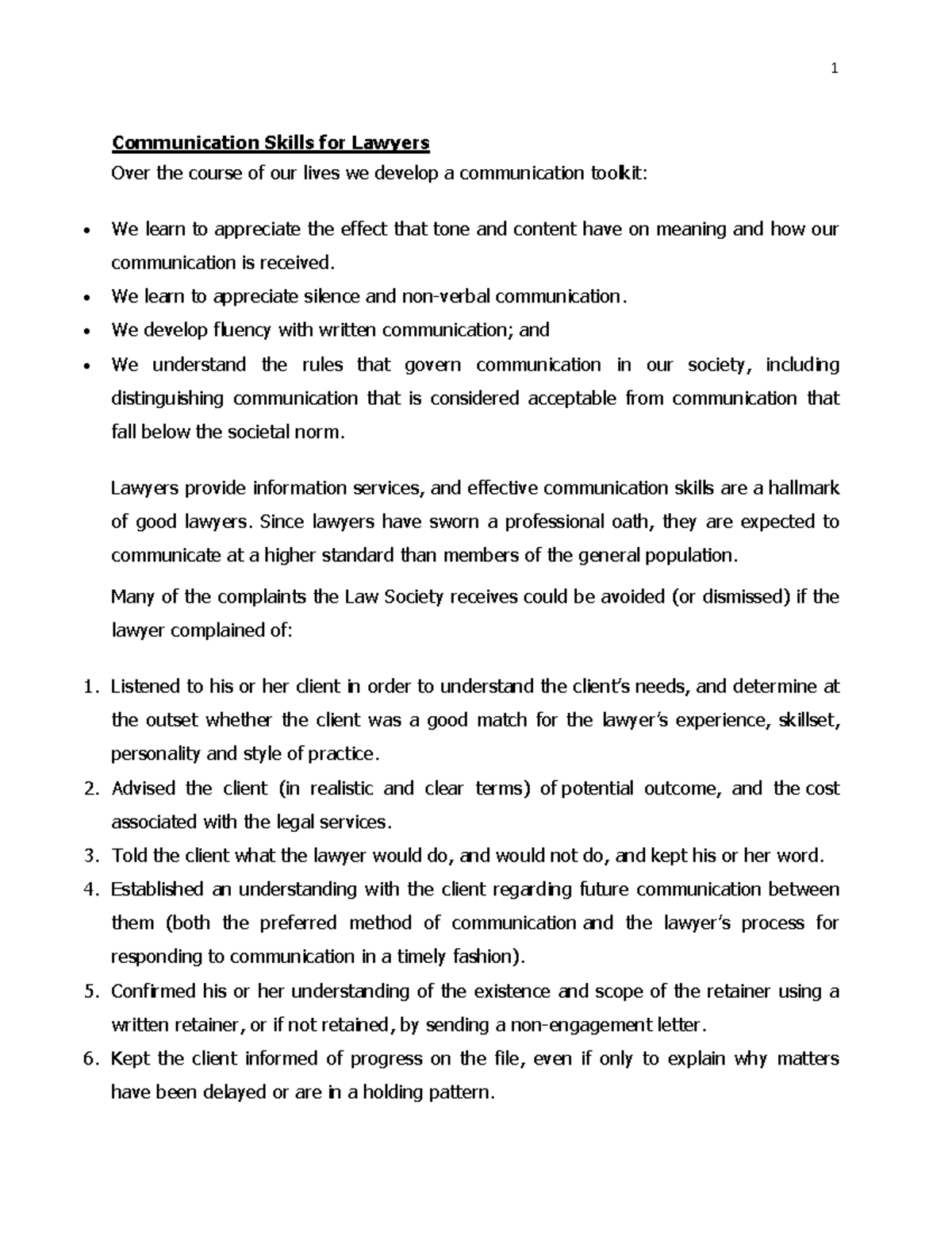 Comm S(3) - Essential Communication Skills for Lawyers - Studocu