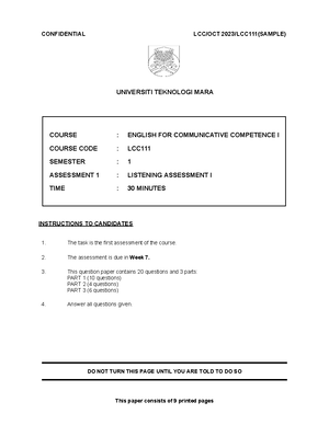 LCC 111 Final Exam Questions - 25 Nov 2023 - Studocu