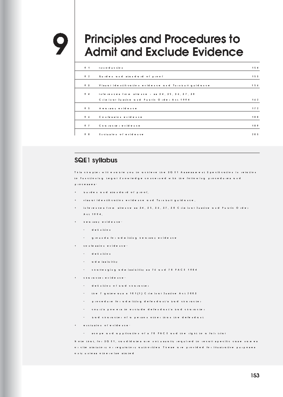 SQE1 Criminal Practice: Principles & Procedures for Admitting Evidence ...