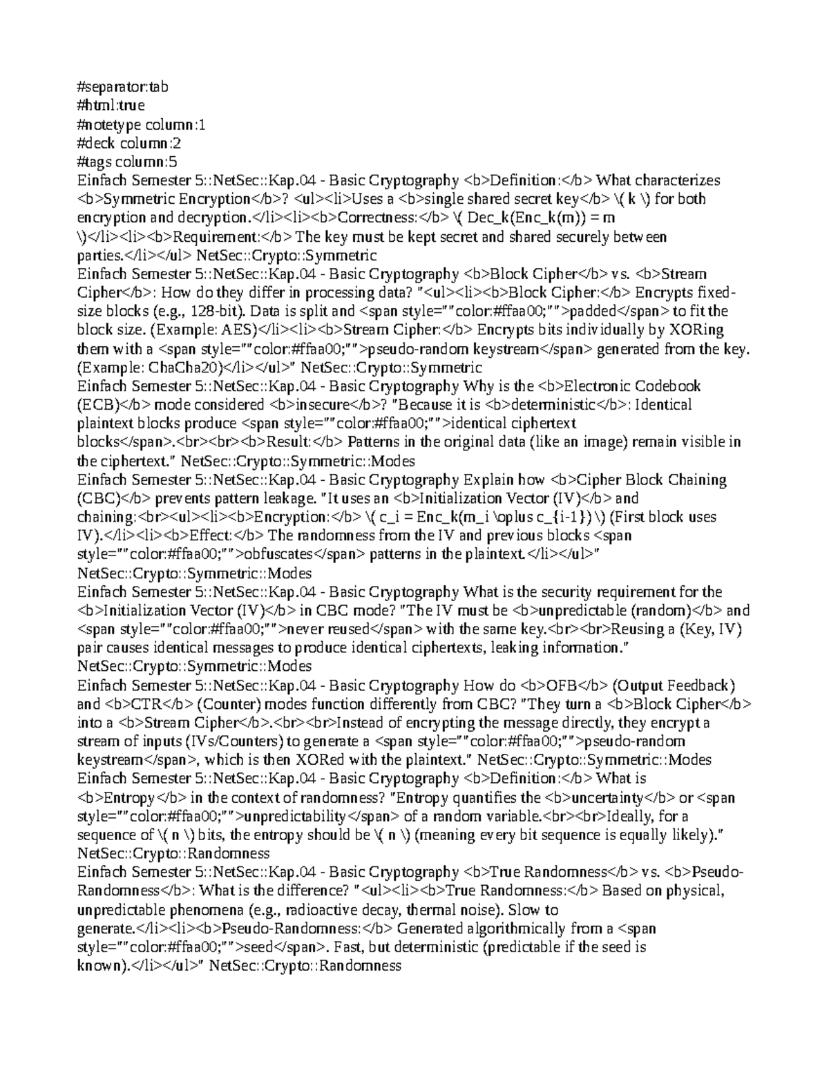 NetSec Semester 5: Kap. 04 Basic Cryptography Anki Flashcards - Studocu