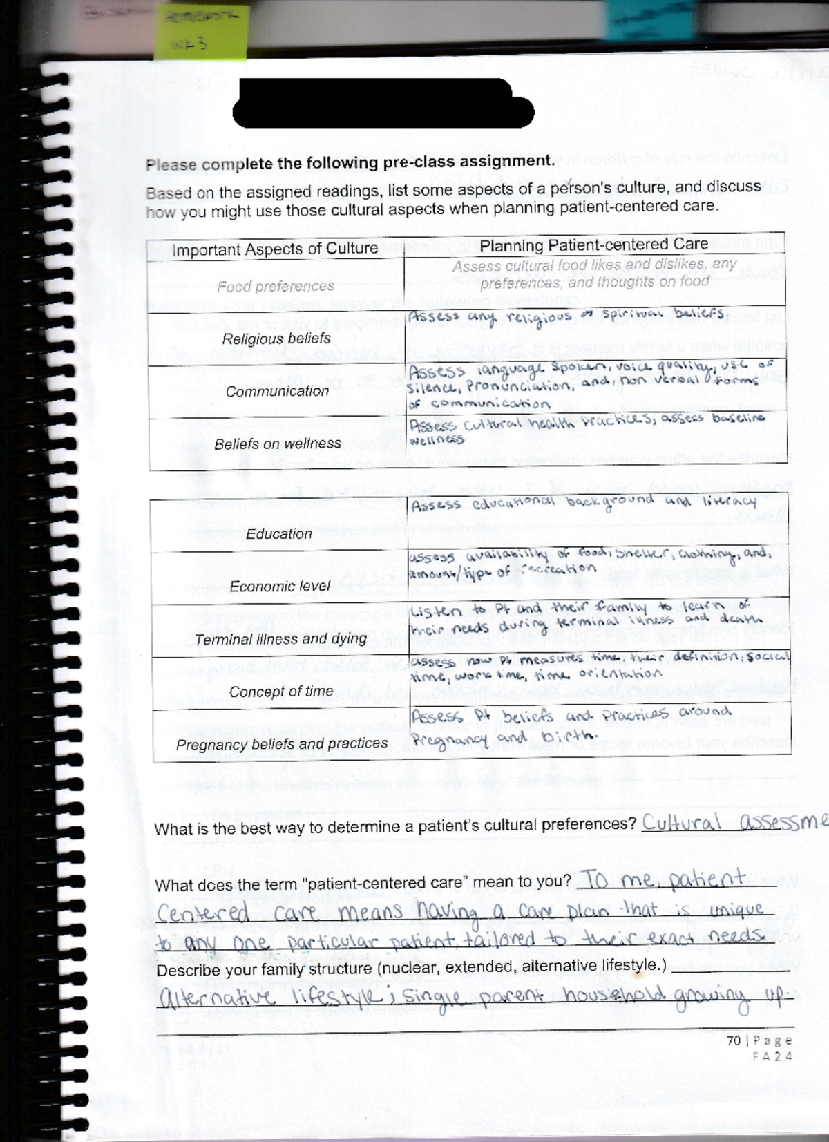 Nur150HW3 - pre-class assignment - Cr^c.nd. S^r/f = =ase ccrrplete the ...