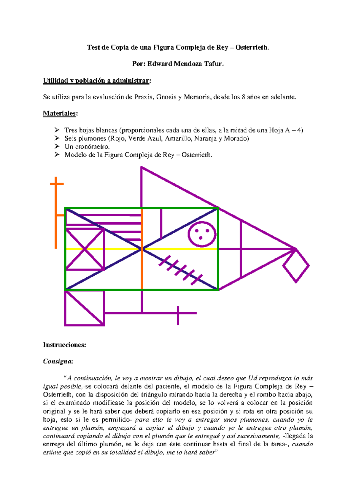 Test de Figura Compleja de Rey – Osterrieth: Instrucciones y Análisis ...