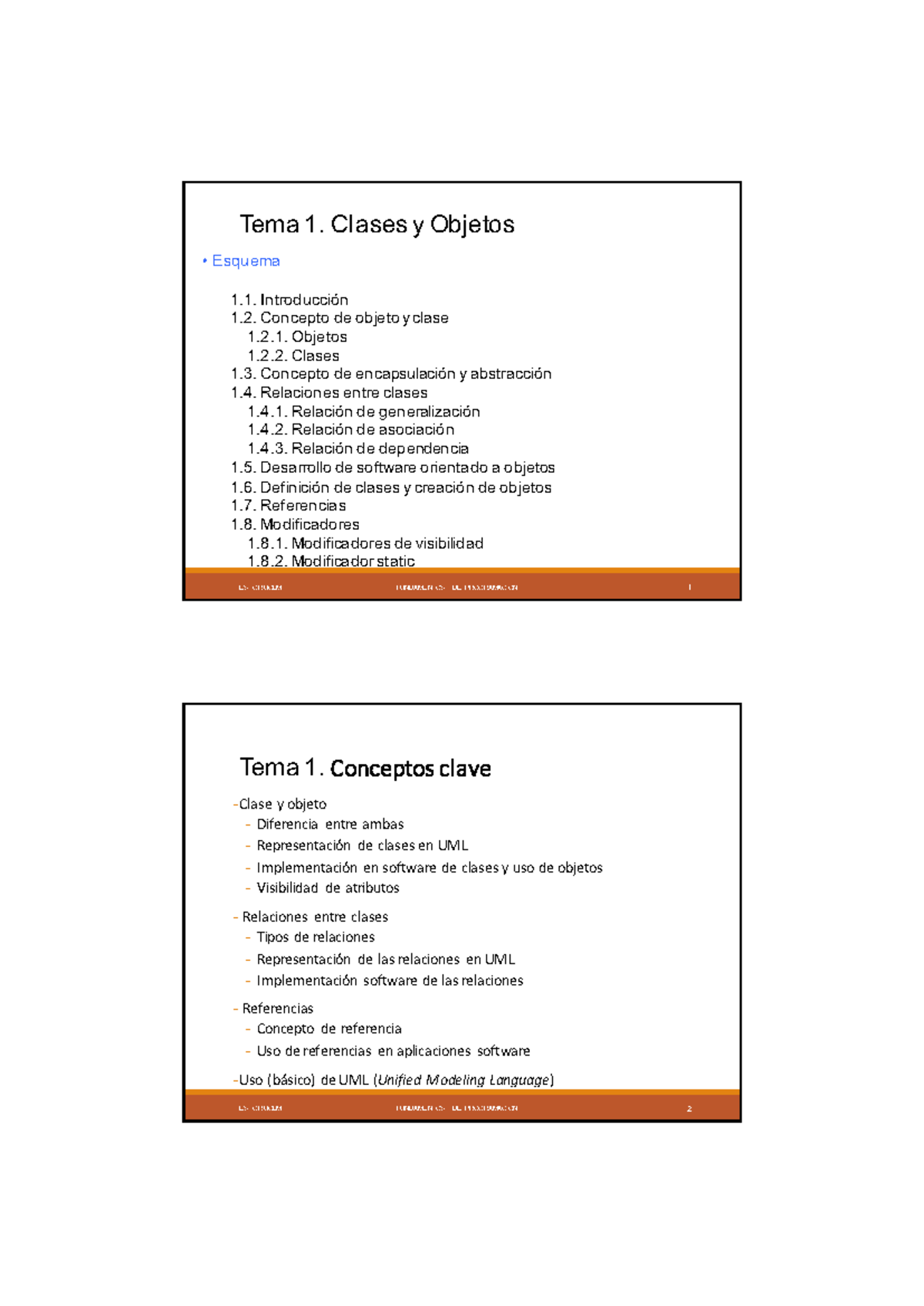 Tema 1: Clases y Objetos en Fundamentos de Programación II ESI CR UCLM ...