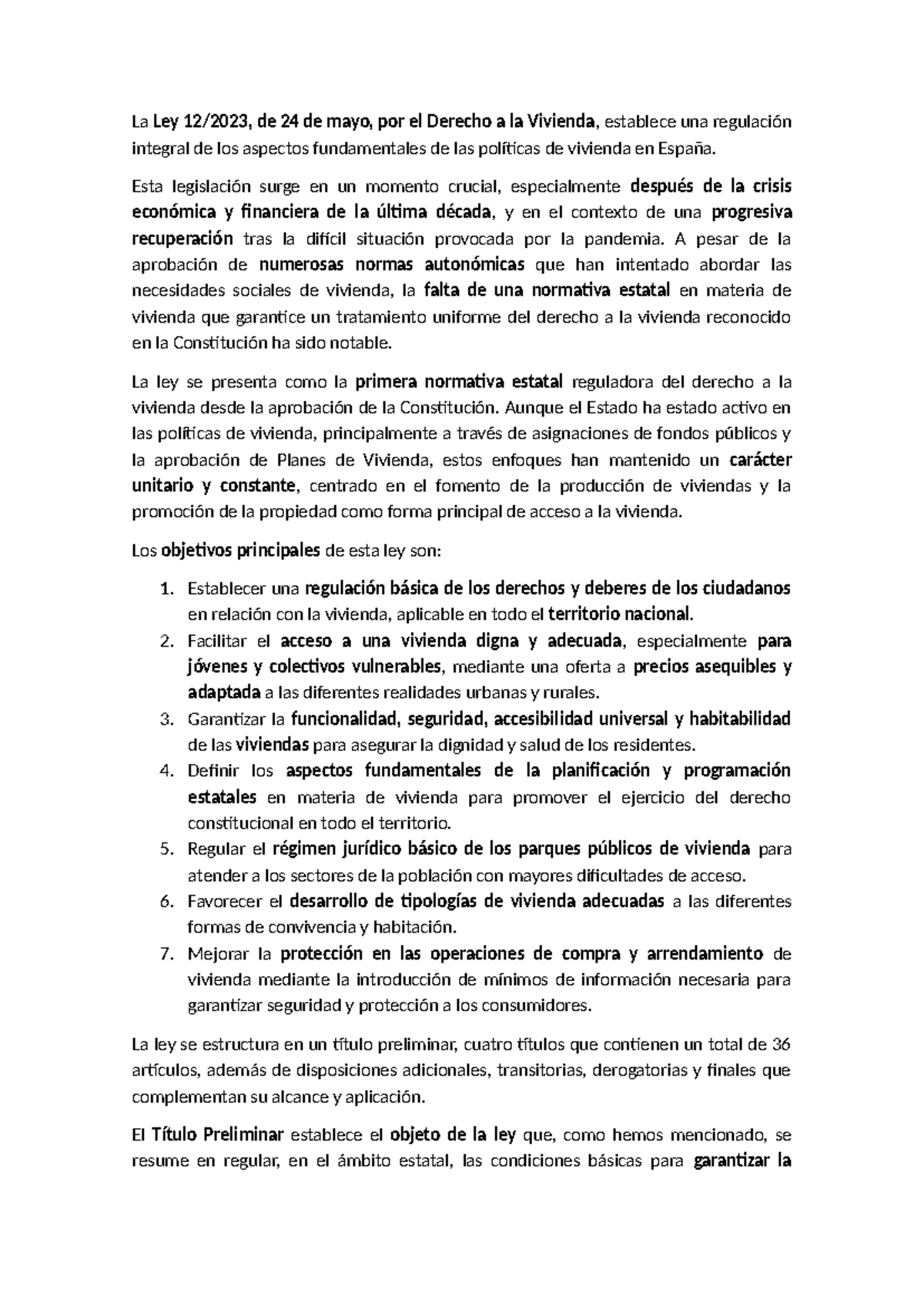 Ley por el derecho a una vivienda - La Ley 12/2023, de 24 de mayo, por ...