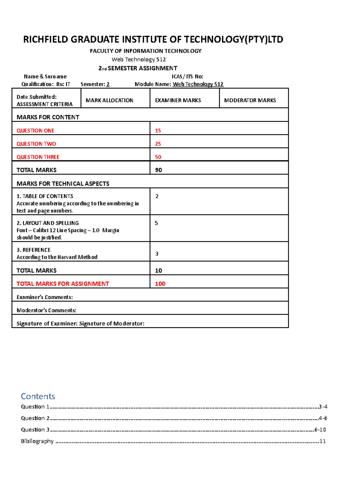 402411354 WEB TECHNOLOGY 512 Assignment Submission by Shiven Reddy ...