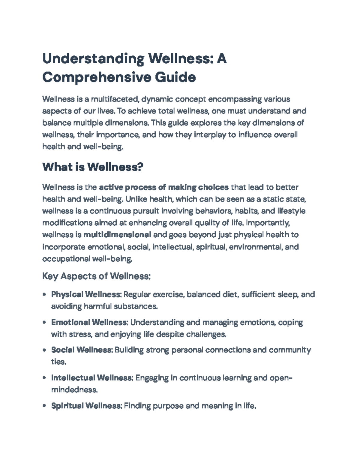 Exploring Wellness: A Comprehensive Guide to Holistic Health ...