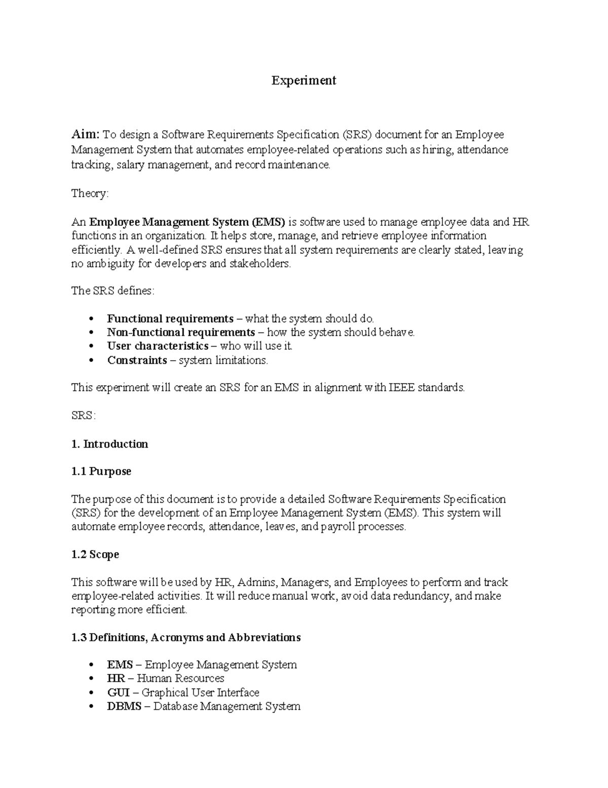 CW file - notes regarding CW practicals - Experiment Aim: To design a ...
