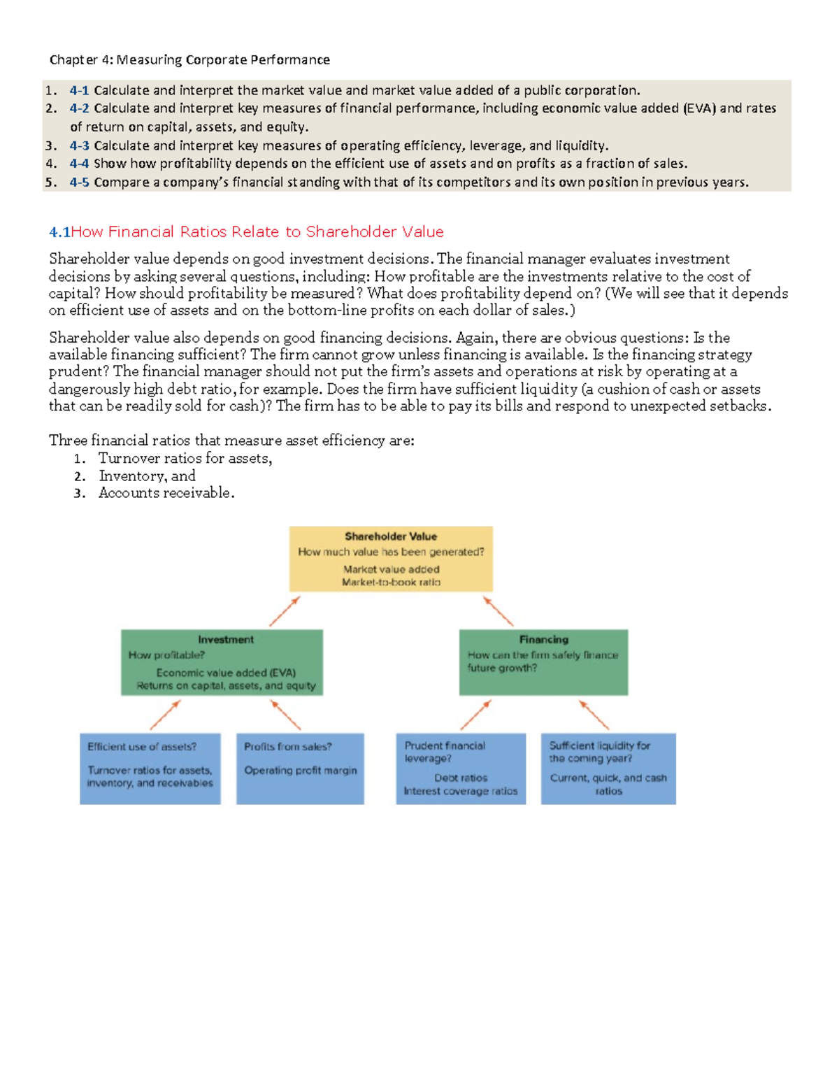 Chapter 4 Notes - Chapter 4: Measuring Corporate Performance 1. 4-1 ...