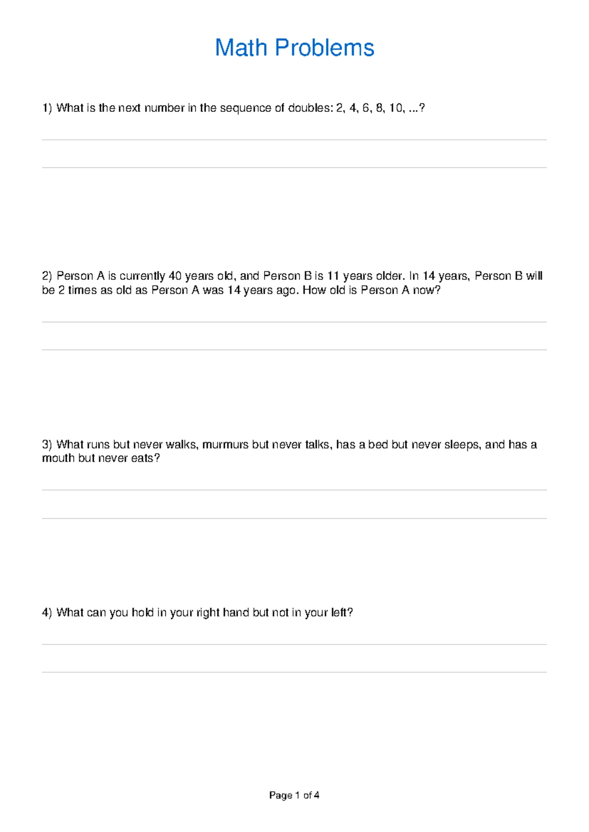 Math Problems and Solutions for Course WVU 4Q057 - Studocu