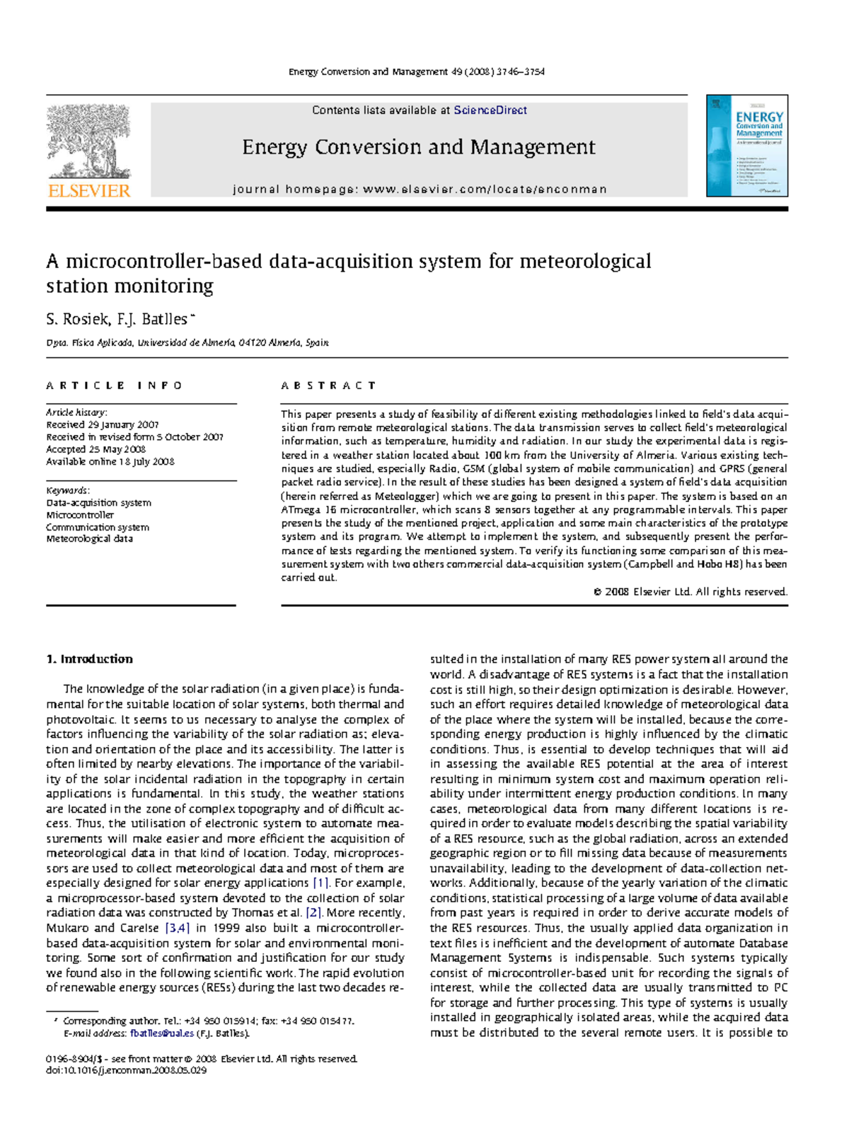 Microcontroller-Based Data Acquisition System for Meteorological ...