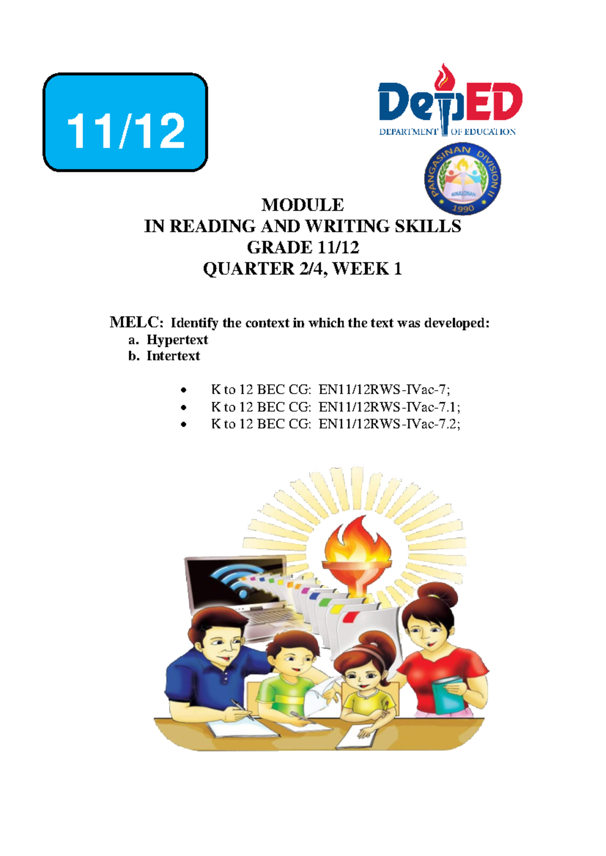 Module in Reading and Writing Q2-Q4 Week 1 - MODULE IN READING AND ...