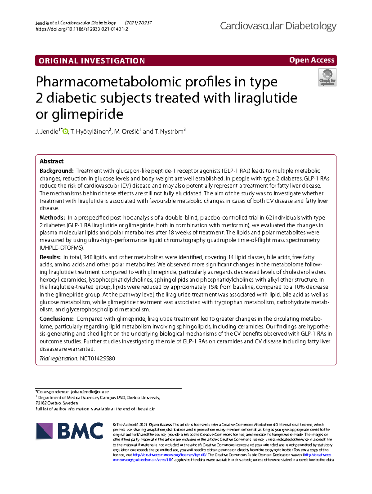 S12933 021 01431 2 - mmmm - Jendle et al. Cardiovascular Diabetology ...