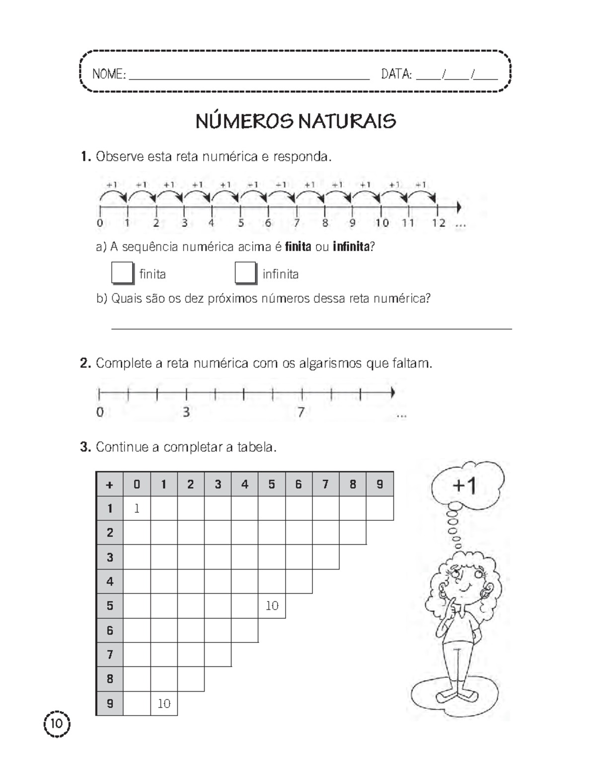 Reta numerica - atividade para trabalhar a reta numérica - Matemática ...