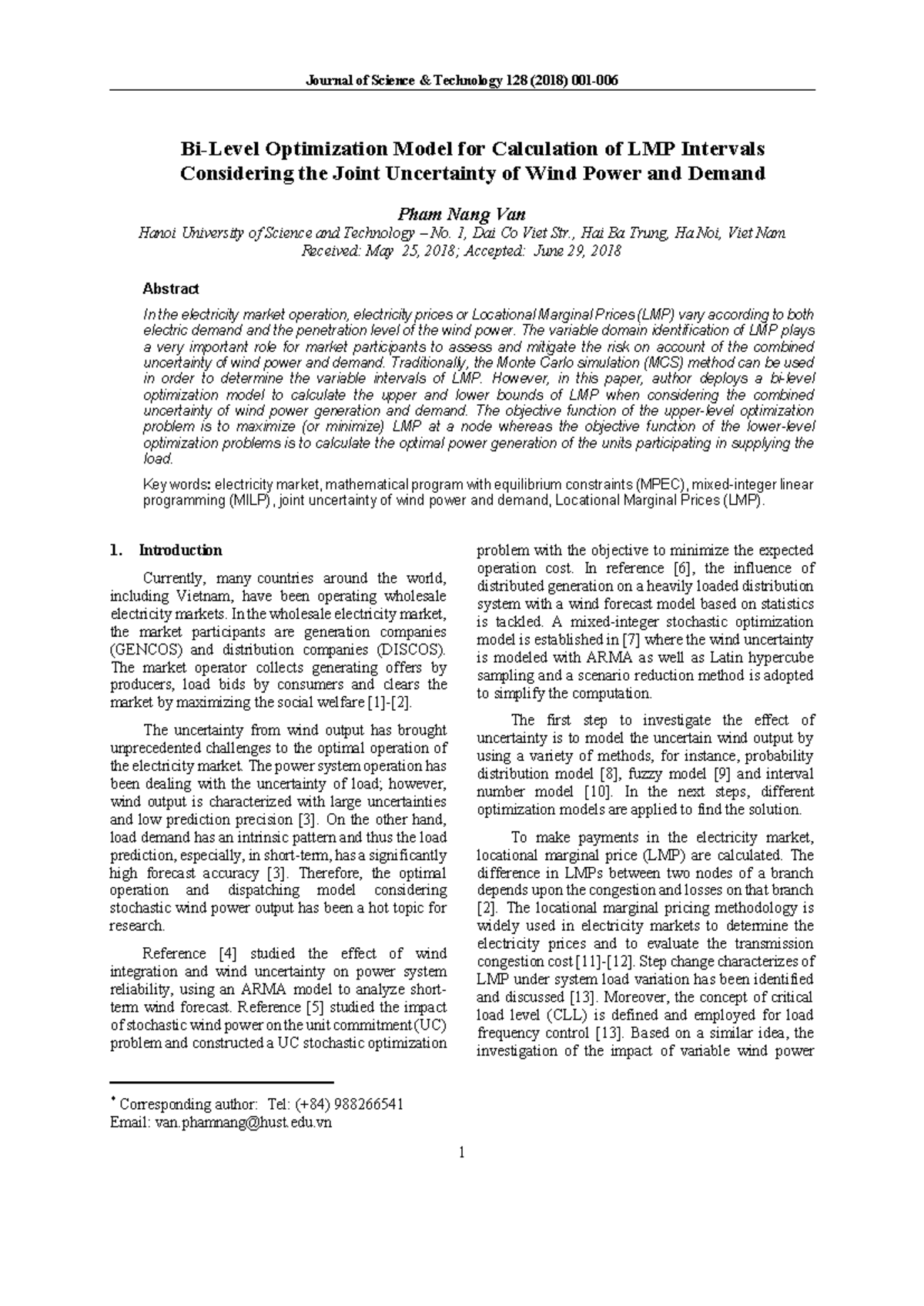 001-18069 Thi truong dien - Bi-Level Optimization Model for Calculation ...