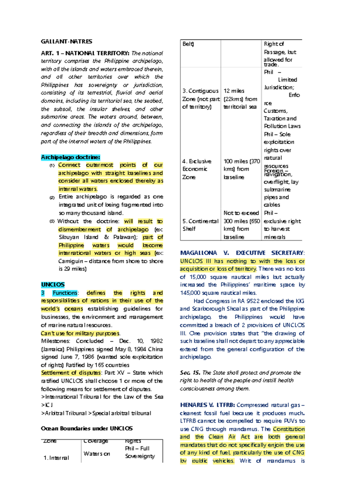 Gallant Natres (ART 1) Midterm Reviewer on National Territory and ...