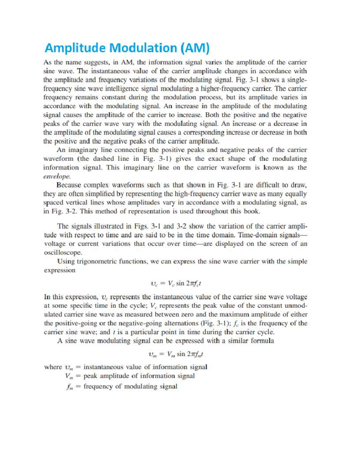 Lecture Notes Mod 2: Understanding Amplitude Modulation (AM) - Studocu