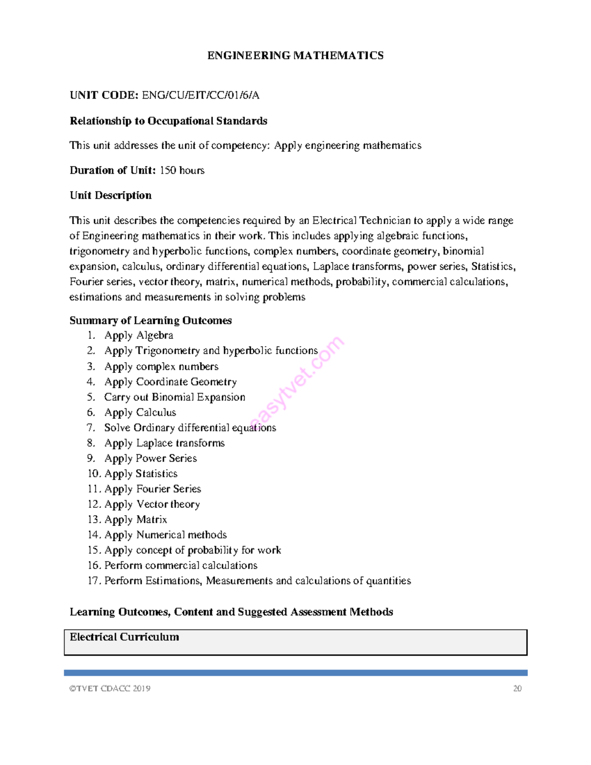 Eng math - Important course material - ENGINEERING MATHEMATICS UNIT ...